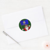 Sinterklaas met bordje Kansas Ronde Sticker (Envelop)