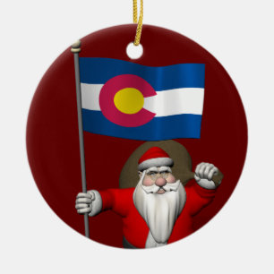 Sinterklaas met bordje van Colorado Keramisch Ornament