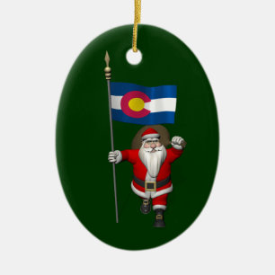 Sinterklaas met bordje van Colorado Keramisch Ornament