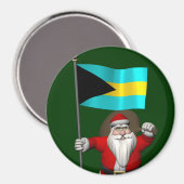 Sinterklaas met bordje van de Bahama's Magneet (Voorkant / Achterkant)