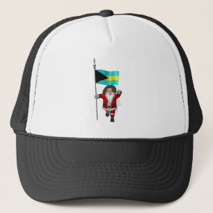 Sinterklaas met bordje van de Bahama's Trucker Pet