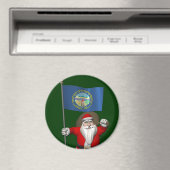 Sinterklaas met bordje van Nebraska Magneet (Insitu (Vaatwasser))