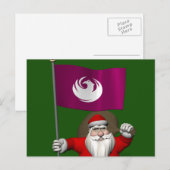 Sinterklaas met bordje van Phoenix Feestdagenkaart (Voorkant / Achterkant)