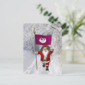 Sinterklaas met bordje van Phoenix Feestdagenkaart (Staand voorkant)