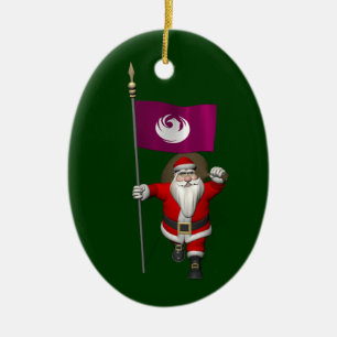 Sinterklaas met bordje van Phoenix Keramisch Ornament