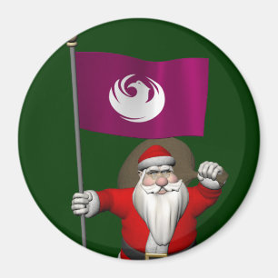 Sinterklaas met bordje van Phoenix Magneet