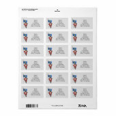 Sinterklaas met borduurwerk etiket (Full Sheet)
