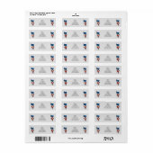Sinterklaas met borduurwerk etiket (Full Sheet)