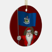 Sinterklaas met borduurwerk keramisch ornament (Rechts)