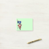 Sinterklaas met borduurwerk post-it® notes (Op bureau)