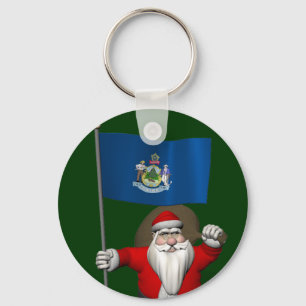 Sinterklaas met borduurwerk sleutelhanger