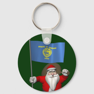 Sinterklaas met borduurwerk sleutelhanger