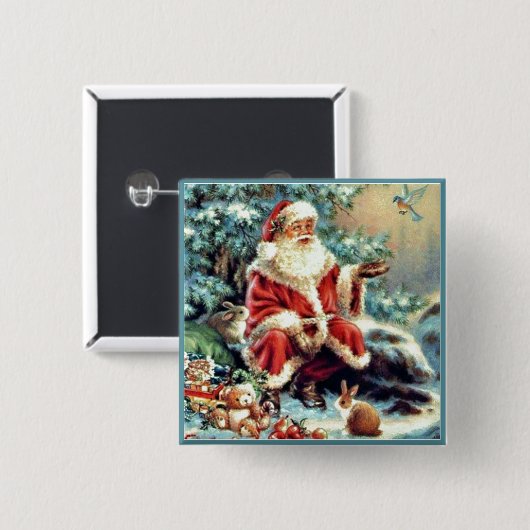 Sinterklaas met Button van de Chirstmas van bosdie (Voorkant /achterkant)