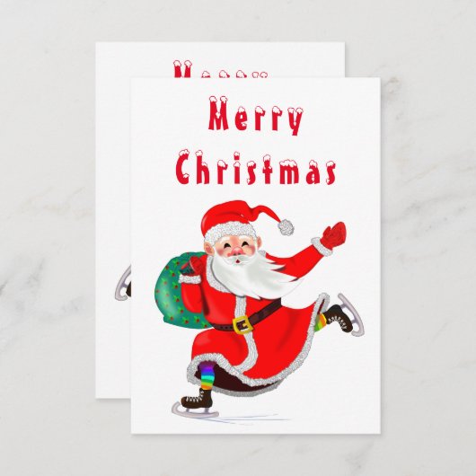 Sinterklaas met Cadeau Kerst Kaart (Voorkant / Achterkant)