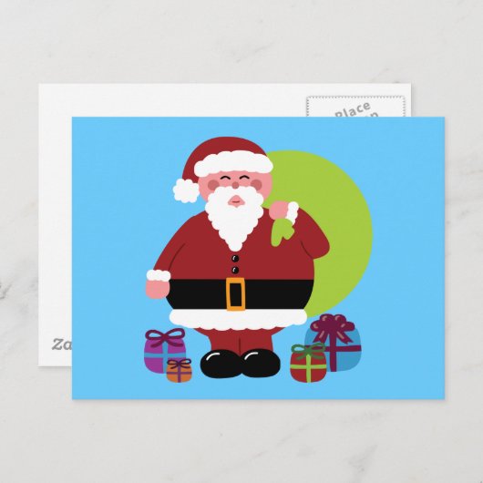 Sinterklaas met Cadeaus Feestdagenkaart (Voorkant / Achterkant)