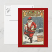 Sinterklaas met Cadeaus Feestdagenkaart (Voorkant / Achterkant)