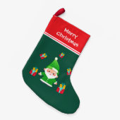 Sinterklaas met cadeaus kleine kerstsok (Voorkant (Hangend))
