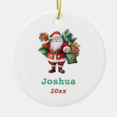 Sinterklaas met Cadeaus Personaliseren Keramisch Ornament (Voorkant)