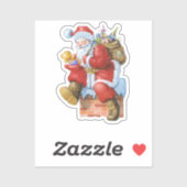 Sinterklaas met cadeaus sticker (Vel)