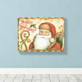 Sinterklaas met cadeautjes canvas afdruk (Insitu (Houten vloer))