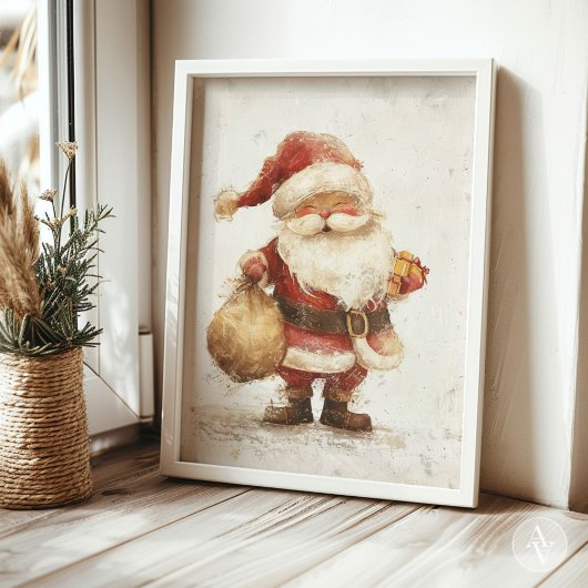  Sinterklaas met Cadeauzakje Kerst Poster