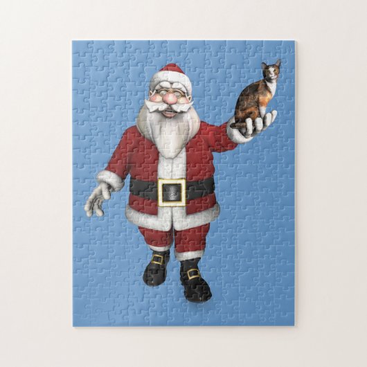 Sinterklaas met Calico Cat Legpuzzel (Verticaal)