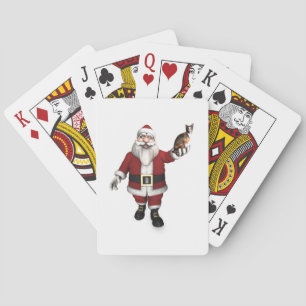 Sinterklaas met Calico Cat Pokerkaarten
