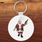 Sinterklaas met Calico Cat Sleutelhanger (Voorkant)