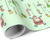 Sinterklaas met cartoon en vrienden Kerstmis Cadeaupapier (Rol Hoek)