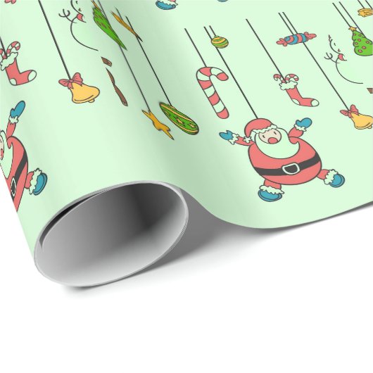 Sinterklaas met cartoon en vrienden Kerstmis Cadeaupapier (Rol Hoek)