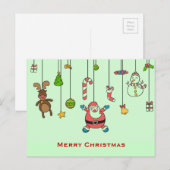 Sinterklaas met cartoon en vrienden Kerstmis Feestdagenkaart (Voorkant / Achterkant)