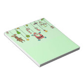 Sinterklaas met cartoon en vrienden Kerstmis Notitieblok (Schuin)