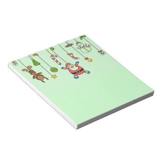 Sinterklaas met cartoon en vrienden Kerstmis Notitieblok (Schuin)