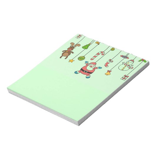 Sinterklaas met cartoon en vrienden Kerstmis Notitieblok (Linkerzijde)