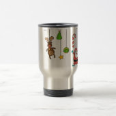 Sinterklaas met cartoon en vrienden Kerstmis Reisbeker (Center)