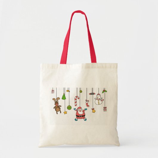 Sinterklaas met cartoon en vrienden Kerstmis Tote Bag (Voorkant)