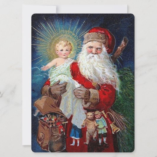 Sinterklaas met Christus Kind Feestdagenkaart (Voorkant)