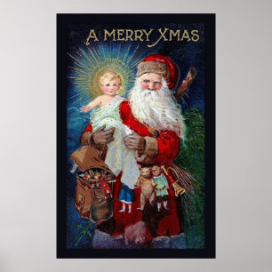 Sinterklaas met Christus Kind Poster