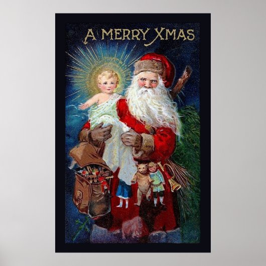 Sinterklaas met Christus Kind Poster (Voorkant)