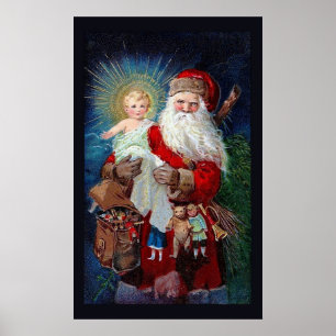 Sinterklaas met Christus Kind Poster