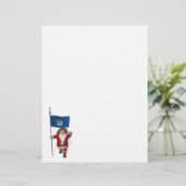 Sinterklaas met de vlag van Maine (Staand voorkant)