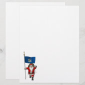 Sinterklaas met de vlag van Maine (Voorkant / Achterkant)