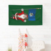 Sinterklaas met de vlag van Maine Spandoek (Insitu)