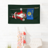 Sinterklaas met de vlag van Montana Spandoek (Insitu)