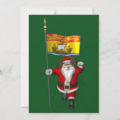 Sinterklaas met de vlag van New Brunswick CDN Feestdagenkaart (Voorkant)