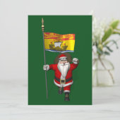 Sinterklaas met de vlag van New Brunswick CDN Feestdagenkaart (Staand voorkant)