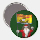 Sinterklaas met de vlag van New Brunswick CDN Magneet (Voorkant / Achterkant)
