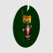 Sinterklaas met de vlag van New Brunswick CDN Orme Ornament (voorkant)