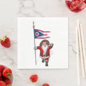 Sinterklaas met de vlag van Ohio Servet (Insitu)
