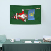 Sinterklaas met de vlag van Oregon Spandoek (Beurs)